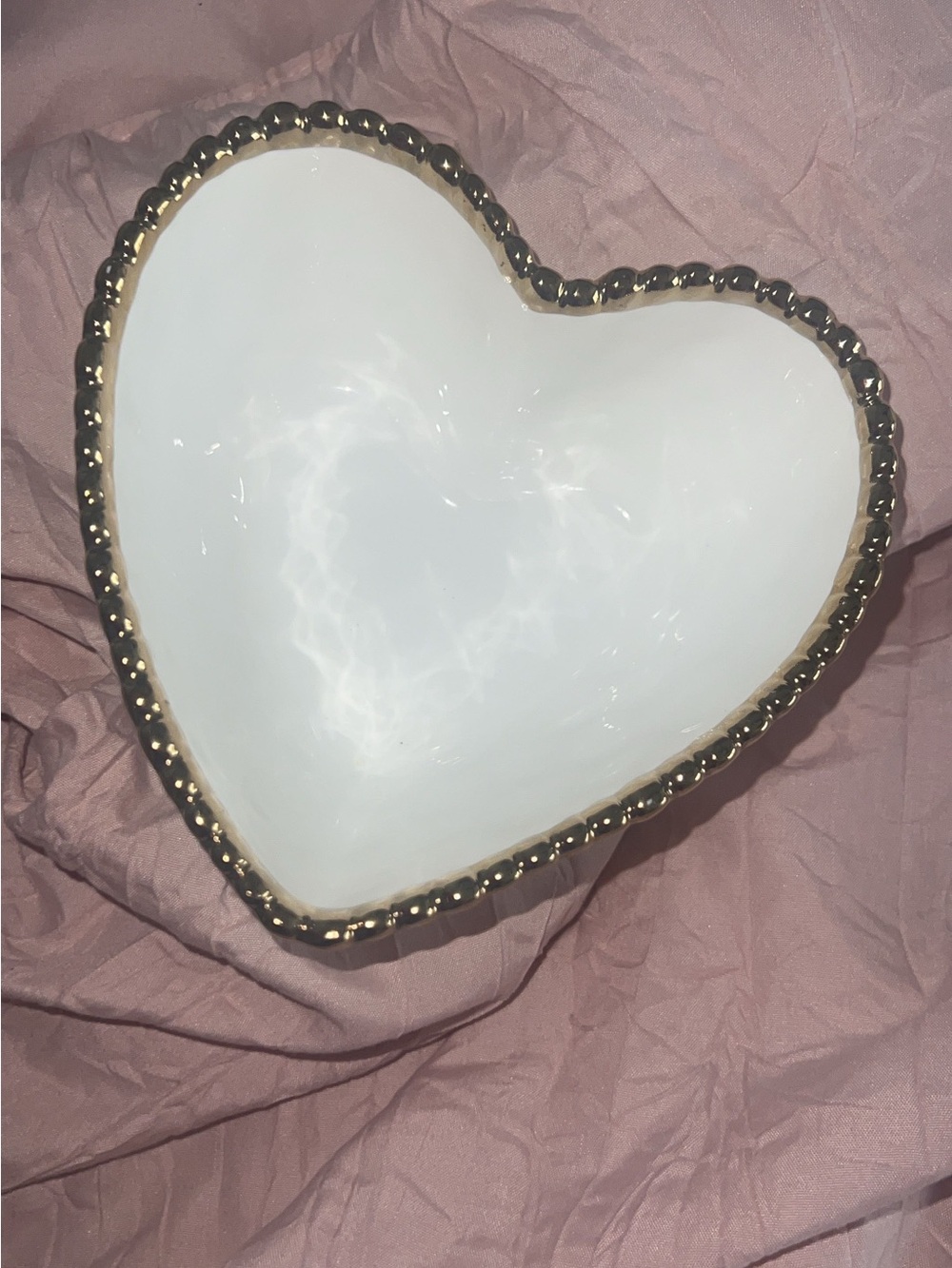 White Bowl Gold Trim bowl - Home Accent